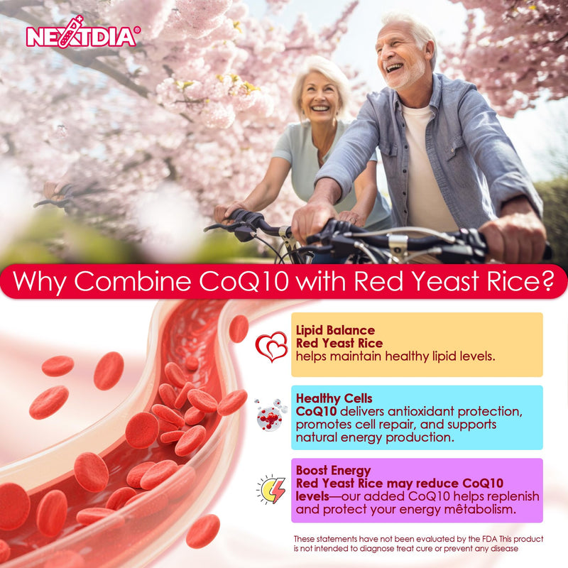Red Yeast Rice Gummies 600mg & CoQ10 200mg for Adult, 12-in-1 High Absorption Coenzyme Q10 Supplement Plus Omega 3, PQQ, Astaxanthin, Methyl B12, Support Brain, Energy, Immunity, Antioxidant, 60Cts 60 Count (Pack of 1)