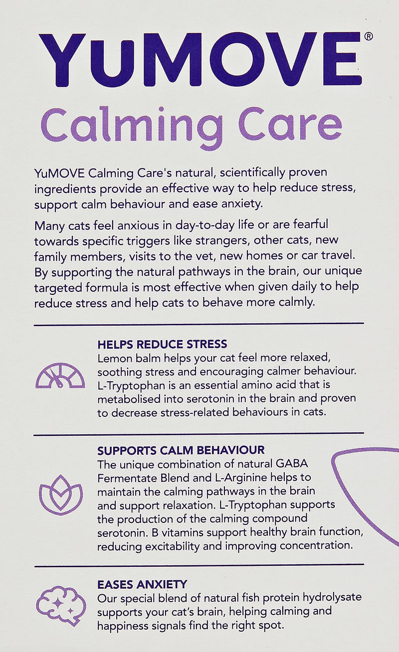 YuMOVE Senior Cat | Joint Supplement for Older, Stiff Cats, with Glucosamine, Chondroitin & Calming Care for Cats | Previously YuCALM Cat | Calming Supplemnent for Cats + YuMOVE Calming Care for Cats