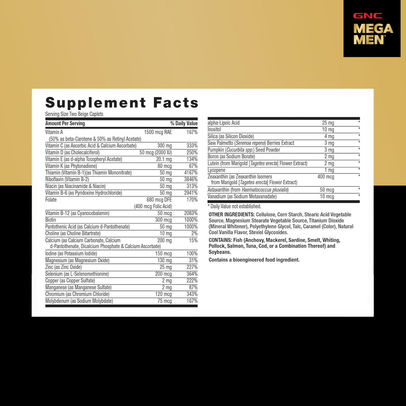GNC Mega Men Performance and Vitality Vitapak Program for Men, Convenient Complete Nutrition, 5 Products in 1 Pack, Circulation, Blood Flow, Stronger Drive - New & Improved - 30 Packs Old Version