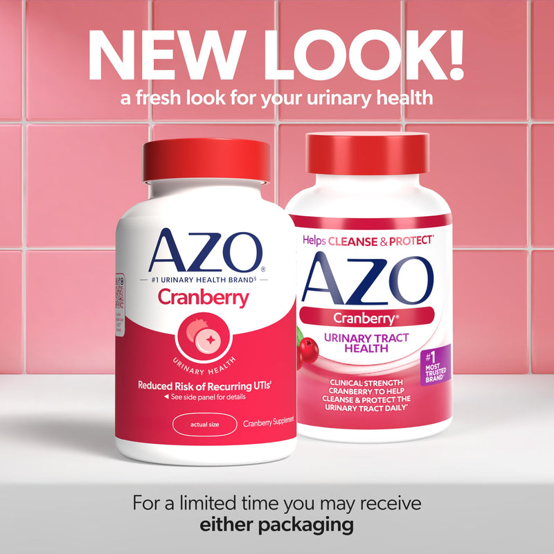 AZO Cranberry Supplement, Made with Concentrated Whole Fruit Cranberry Powder to Help Cleanse and Protect the Urinary Tract*, Sugar Free Cranberry Pills, Non-GMO, 100 Softgels Herbal Supplement 100 Count (Pack of 1) - BeesActive Australia
