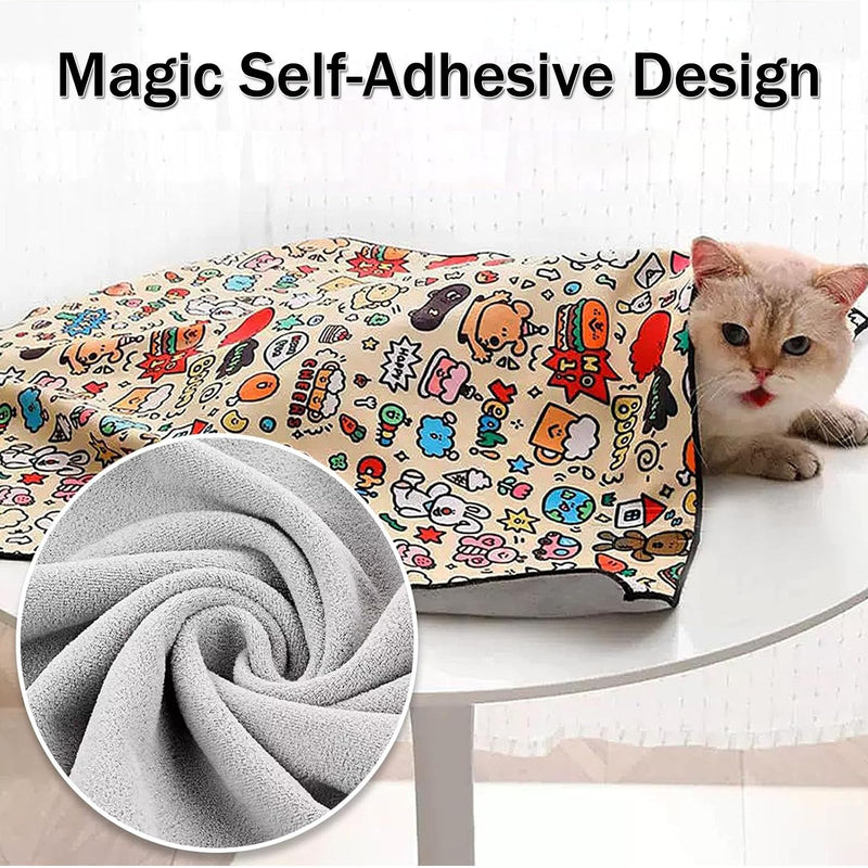 Cat Wrap for Grooming, Cat Restraint Wrap for Cutting Nails and Grooming, Self-Adherent, Anti-Bite, Anti-Scratch, Anti-Escape Calming Wrap, Cat Grooming Supplies - BeesActive Australia