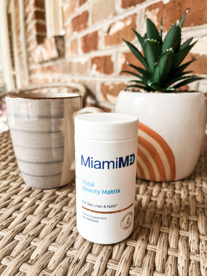 MiamiMD Total Beauty Matrix Collagen Supplements for Women - Collagen Capsules with Vitamin C for Hair, Skin and Nails - Cruelty Free - 60 Capsules 60 Count (Pack of 1)