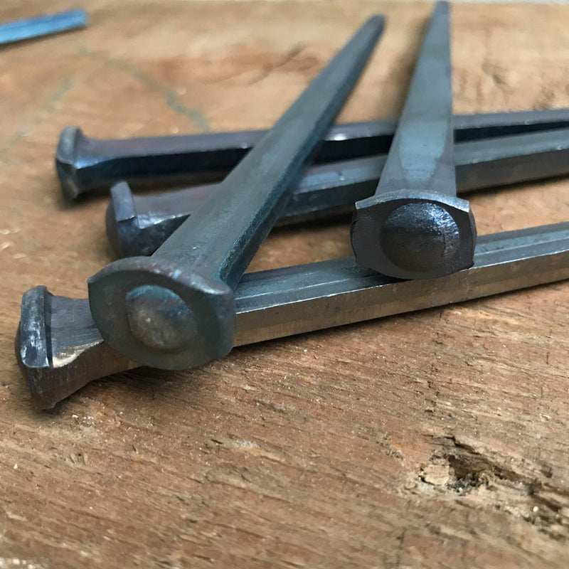 6"- Steel Square Common Rose Head STANDARD-60d - Large Spike Nails (5 Nails) - BeesActive Australia