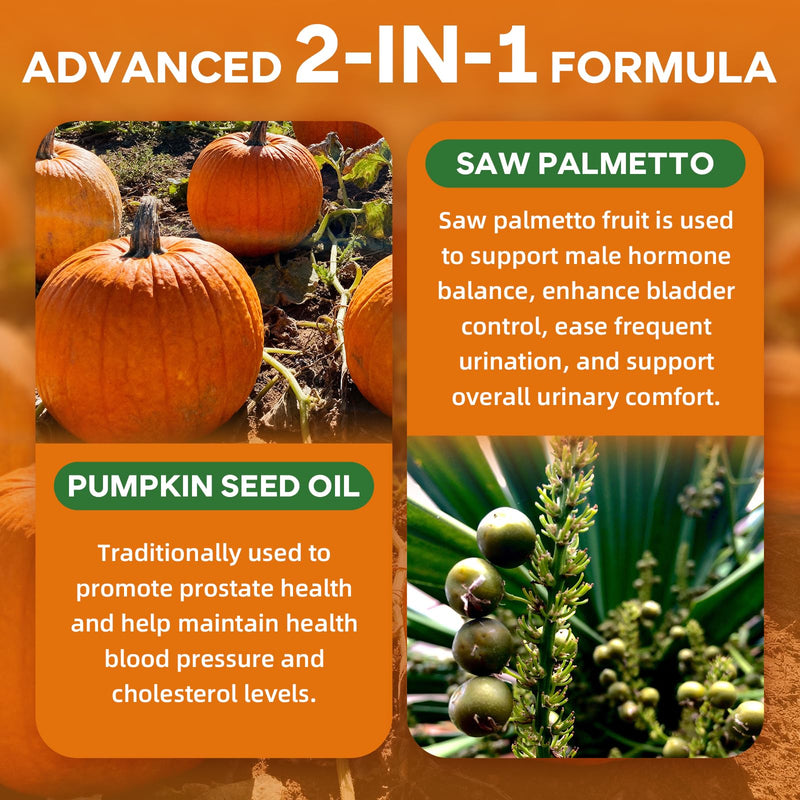Pumpkin Seed Oil Gummies with Saw Palmetto, Organic Pumpkin Seed Oil Supplement, High-Purity Extract for Hair Growth, Skin Health, & Immune Support, Raspberry Flavor, 60 Count 1-pack