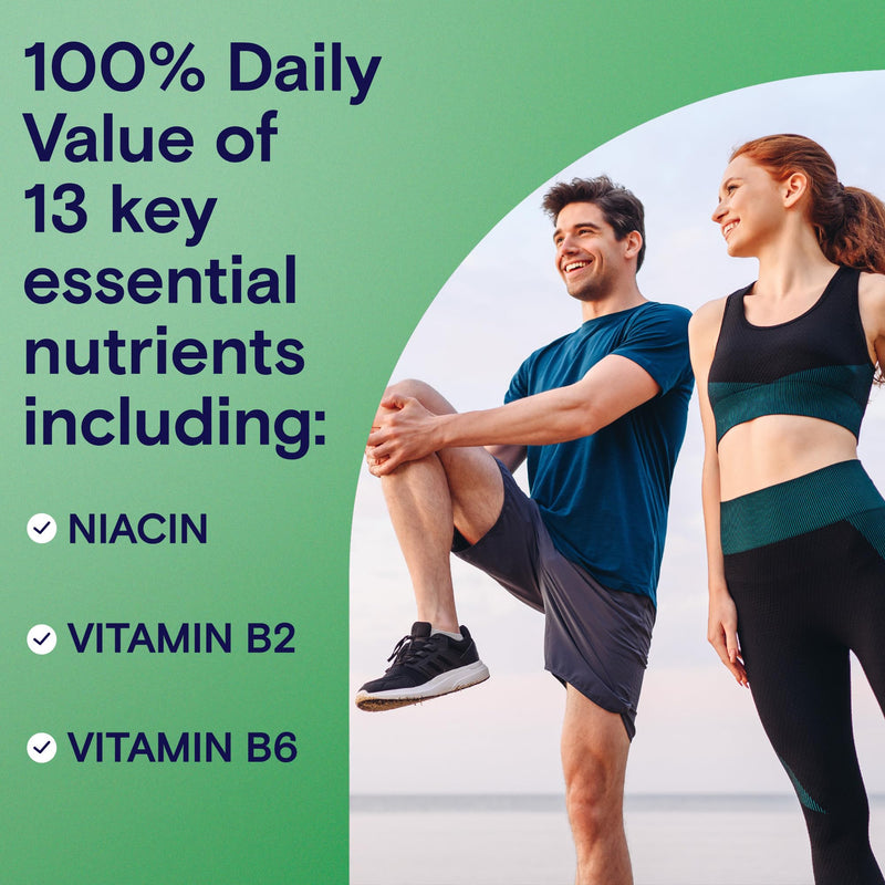 A Day Energy Daily Essentials Multivitamin, Energy Supplement to Support Mental Alertness and Immune Health with Vitamins A C, D, E, Zinc and Caffeine, 120 Count (Pack of 2) 120 Count (Pack of 2)