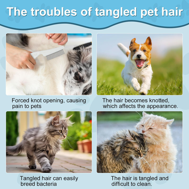 Adiwo Pet Knotting Comb, detangling knife cat with steel blade knot comb hair removal tool knot remover cat perfect for pets removes undercoat tangles with comb 1 piece - BeesActive Australia