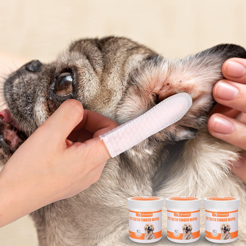 taonganui 3 cans of 150 ear cleaners, ear care finger pads for dogs and cats, ear wipes, ear cleaners, dog dental care finger pads, ear finger wipes for dogs and cats, care and hygiene - BeesActive Australia