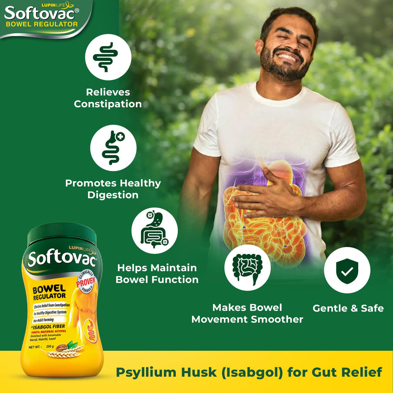 Bowel Regulator 250g - 100% Natural Actives: High Fiber Formula enriched with Sonamukhi, Harad, Mulethi, Saunf etc.