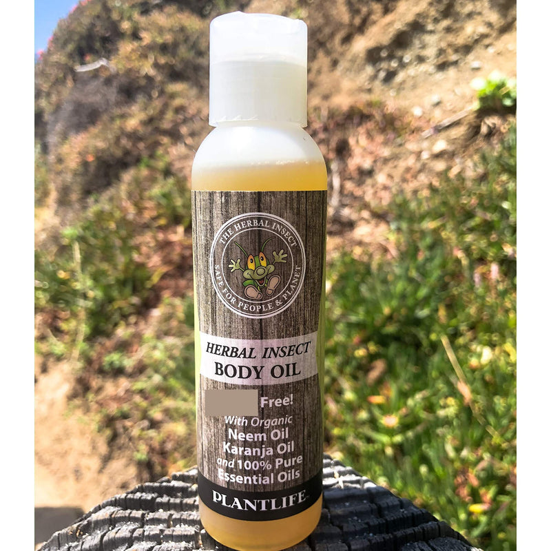 Plantlife Herbal Neem Body Oil, Hydrating, Non-Greasy, Fast-Absorbing, 4 oz | Doubles as massage oil, moisturizing, lightweight, for dry skin, all skin types, locks in moisture, soft smooth skin