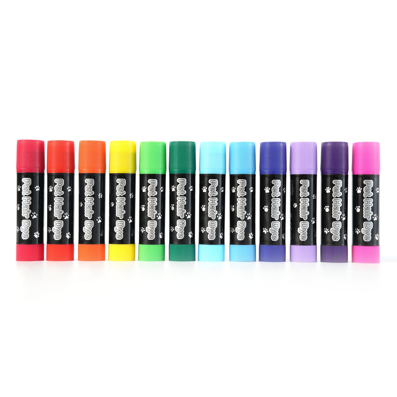 Dog Hair Dye Temporary Pet hair dye Pigment 12 Colour Pet Fur Markers Pen Washable Pet Safe Hair Dye for Dog, Horse, Cats, Cattle and All Pets - BeesActive Australia