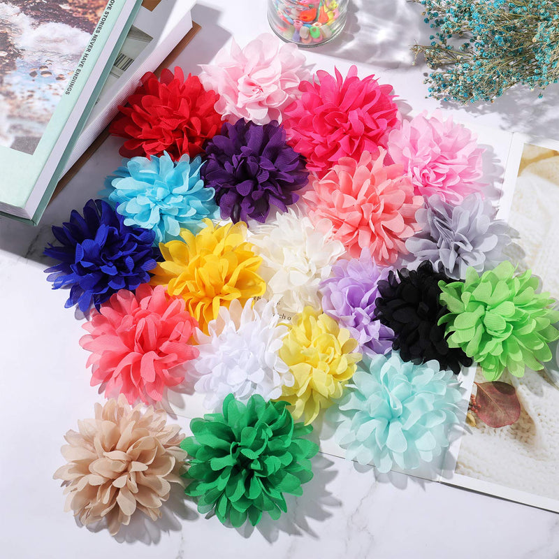 20 Pcs Pet Flower Collar Bow Dog Collar Dog Flower Collar Accessory Multi Color Soft Chiffon Dog Bow Tie Charms Flower for Puppy Collar Grooming Accessories(12 cm/ 4.7 Inch) 12 cm/ 4.7 Inch - BeesActive Australia