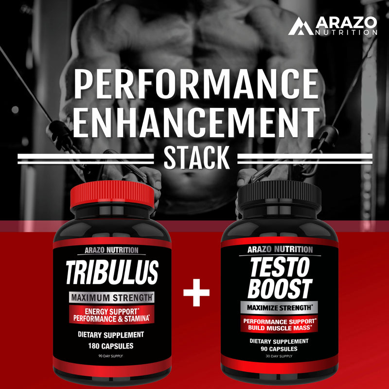 Arazo Nutrition Tribulus Terrestris 1500mg Extract Powder – 180 Capsules - Energy Booster with Estrogen Blocker - BeesActive Australia