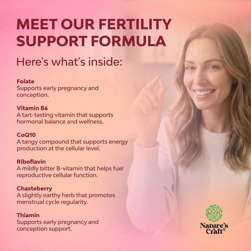 Female Fertility Support Capsules with Prenatal & CoQ10 - 60 Count | Preconception blend with choline, inositol, folate, chasteberry & CoQ10 to support conception 60 Count (Pack of 1)