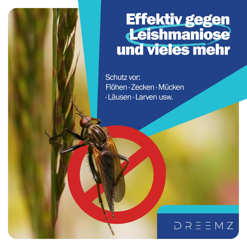 DREEMZ ® tick collar for dogs - flea collar dog flea protection collar for dogs - tick collar - 100% natural - protective collar against fleas - 8 months protection - 63cm adjustable (2 units) 2 units - BeesActive Australia