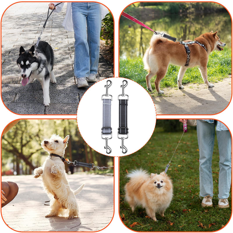 2 PCS Dog Collar Connector Prong Collar Safety Clip Leash Safety Clip Dog Leash Connector Harness to Collar Safety Clip Reflective Double Ended Backup Clasp Leash Connector for Dog Pinch Collar - BeesActive Australia