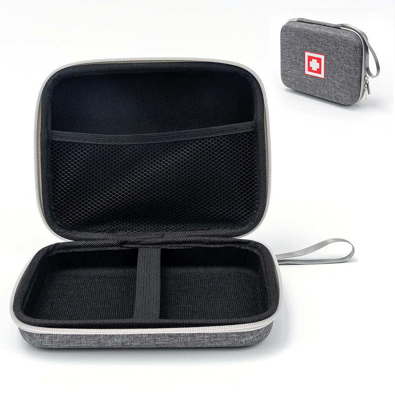 Protective Carrying Case for Portable Nebulizer, Travel Medical Bag with Hard Shell for Inhaler Spacer, Masks, Asthma Accessories Emergency Medicine Storage Bag for Kids and Adults (Gray) Gray - BeesActive Australia