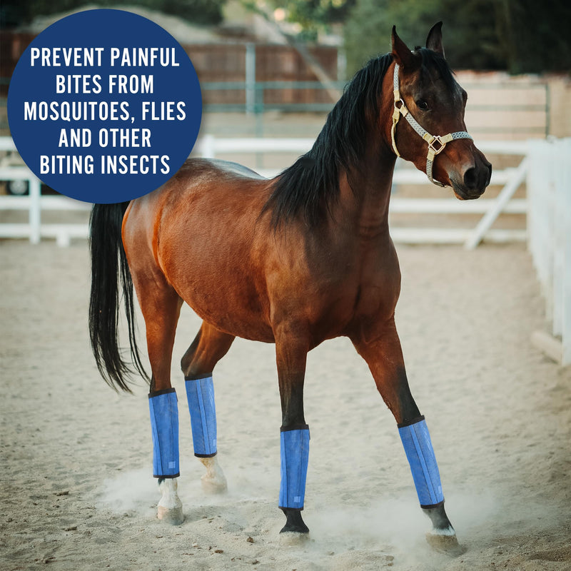 Mesh Fly Boots for Horses - Breathable Leggings for Comprehensive Leg Protection - Durable, Stylish & Comfortable (Large) - BeesActive Australia