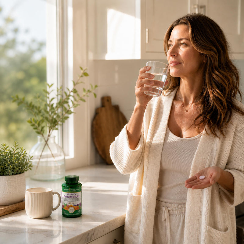 Purity Products Women’s Perfect Multi Balanced Multivitamin - 120 Tablets | Supports Urinary Tract Health, Immune, Bone + Muscle, Hair, Skin, Nails, an Elite Probiotic for Digestive Health + More