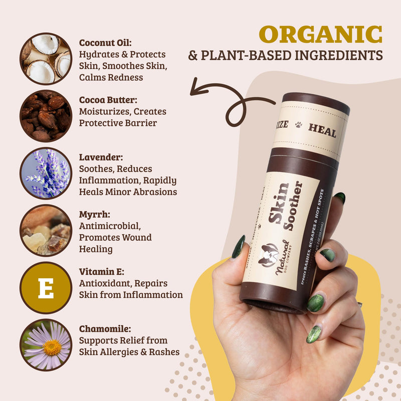 Natural Dog Company Skin & Coat Essentials Bundle, Skin & Coat Supplement + Skin Soother Healing Balm, Promotes Healthy Skin & Coat and Relieves Dry, Itchy Skin - PawsPlanet Australia