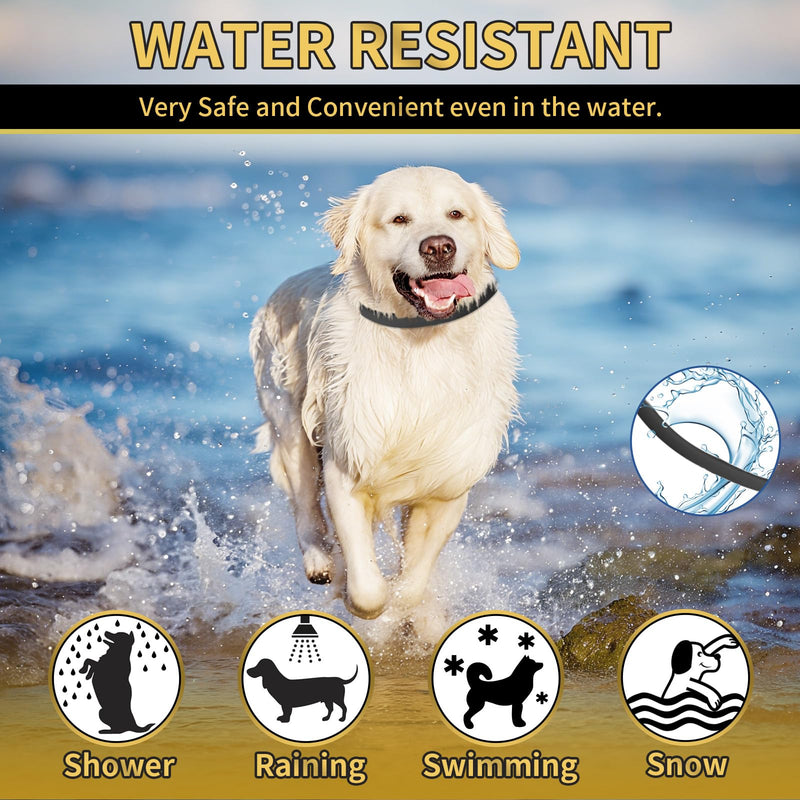 Flea Collar for Dogs 4 Pack, 32 Months Comfort Flea and Tick Prevention, Waterproof Dog Flea and Tick Collar, Adjustable Flea and Tick Treatment for Dogs - One Sizes Fit All (Black)