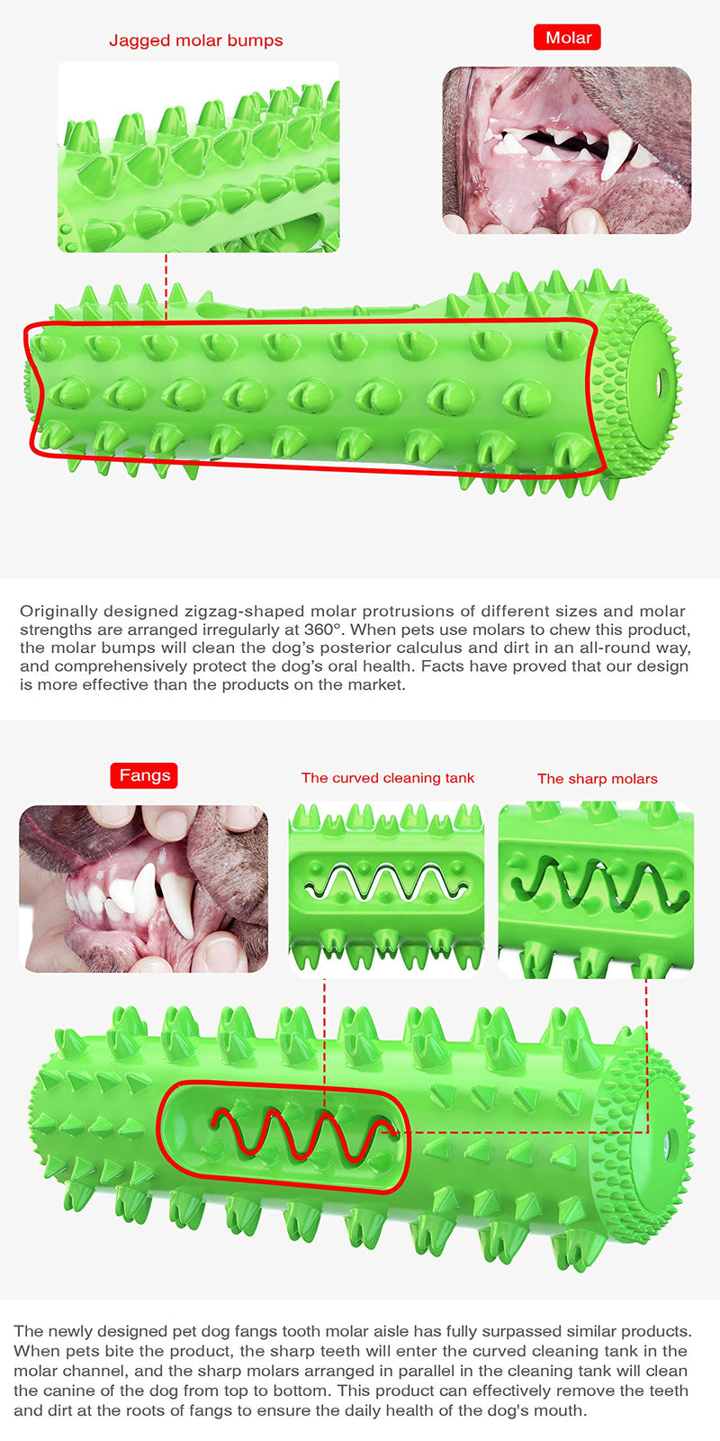 Dog Chew Toys for Aggressive Chewers, Dog Toothbrush Care Cleaning Stick, Puppy Toothing Chew Toy for Small Middle Dog - BeesActive Australia
