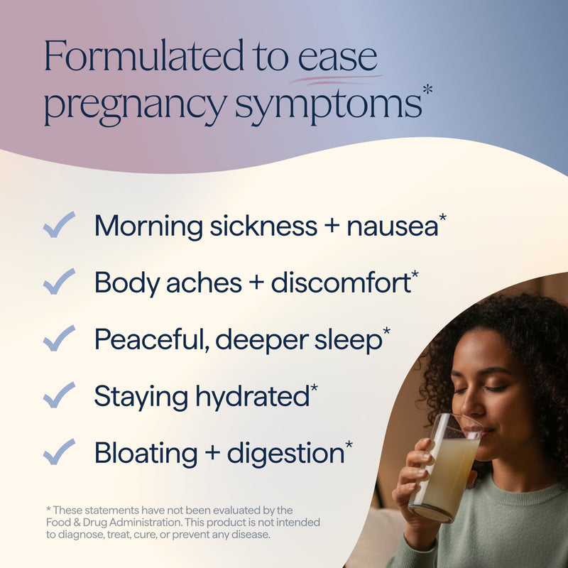Morning Sickness + Nausea Relief. Electrolytes Hydration Support. Safe Sleep Support + Prenatal Vitamins with Magnesium, Vitamin b6. First Trimester Pregnancy Must Haves 30 Servings Nighttime