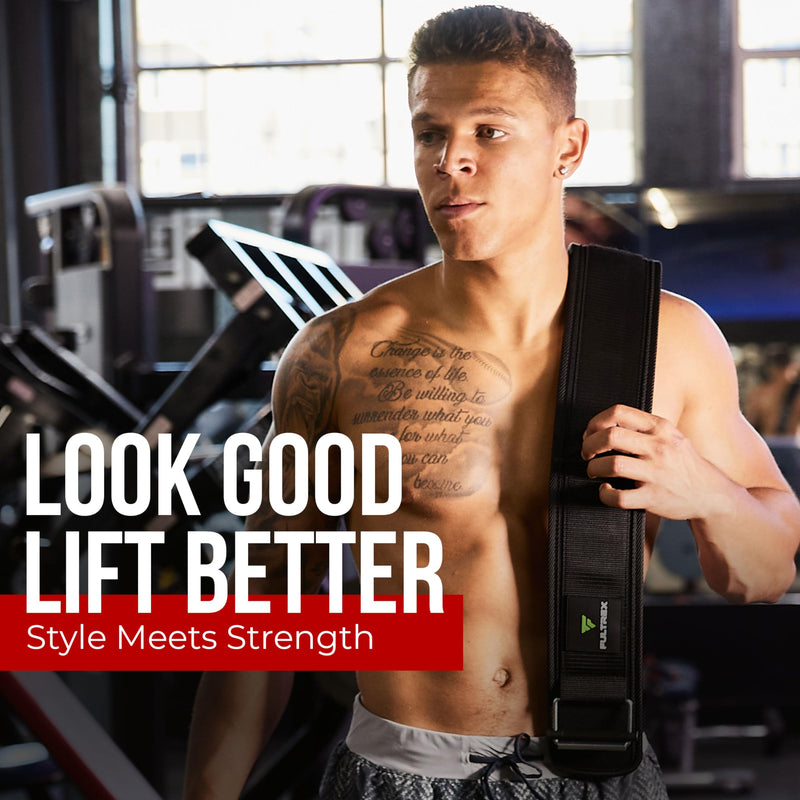 Self-Locking Weight Lifting Belt - 4-inch Gym Belt for Men, Weight Belt for Men, Lever Belt Weightlifting, Crossfit Weightlifting Belt, Weight Lifting Belts, Weight Belts for Lifting Men