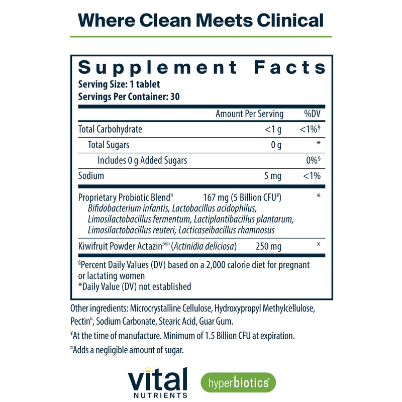 Hyperbiotics Vital Nutrients Pro-Natal Prenatal Probiotics for Women | Support for Occasional Nausea, Bloating, and Gas | Vegan Pregnancy Probiotic for Women | Gluten, Dairy, Soy Free | 30 Tablets