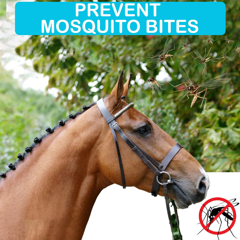 YANINEE 50 * 37cm fly mask horse UV protection, fly hood horses with ear protection - BeesActive Australia