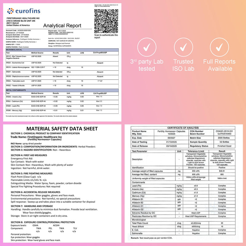 Women’s Fertility, Ovulation & Cycle Support for Reproductive Balance & Conception | Inositol Blend with Myo-Inositol, D-Chiro, Vitex & Shatavari | PCOS & Hormone Balance | Vegan, Non-GMO, 120 Caps Fertility Hormones+