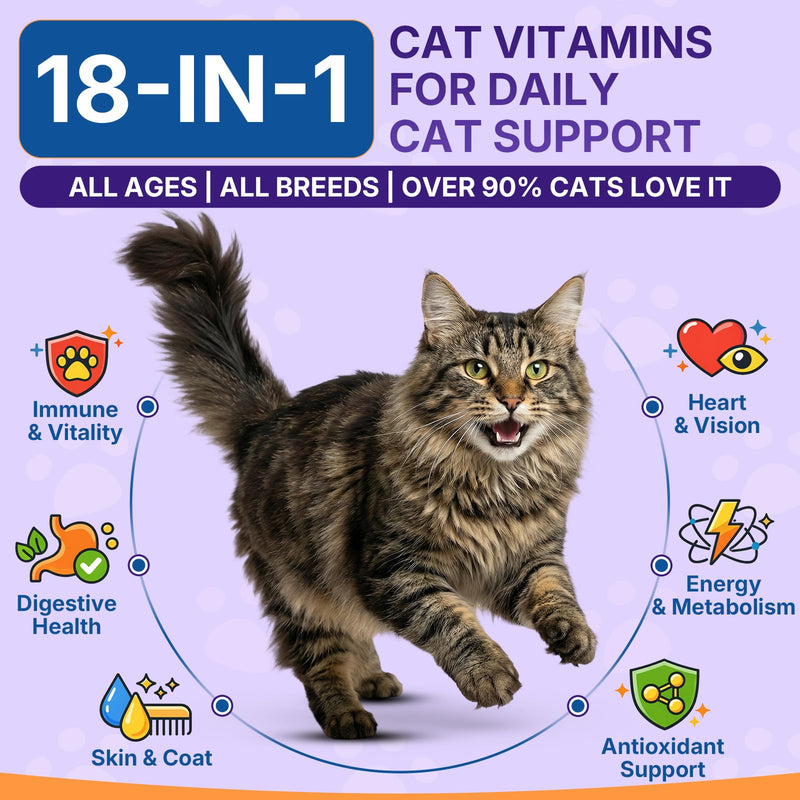 WEALLIN Cat & Dog Wellness Bundle, Taurine Cat Multivitamin Treats + 25-in-1 Dog Multivitamin Chews, Daily Nutrition, Immune Support, Digestion, Skin & Coat, Heart, Hip & Joint Care