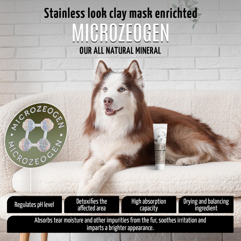 Clear Eyes Solution Set 6in1 Multi-Functional Pure Mist and Stainless look Clay Mask - Tear Stain Remover, Eye Cleaner - Eye Care Ear Care Grooming Treatment for All Dogs and Cats Eyes