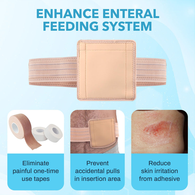 JJ Care Feeding Tube Belt (Small), Breathable PEG Tube Belt, Nylon Fabric Gtube Belt Compatible with PEG Tubes and Gastrostomy Tubes, Adjustable and Washable G Tube Holder - BeesActive Australia