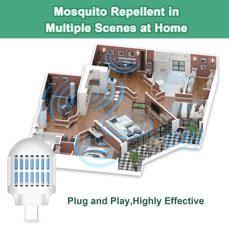 Mosquito Repellent Indoor Use with 20' Mosquito Protection Zone, Plug in Electronic Mosquito Repeller, DEET-Free, for Home, Office - BeesActive Australia