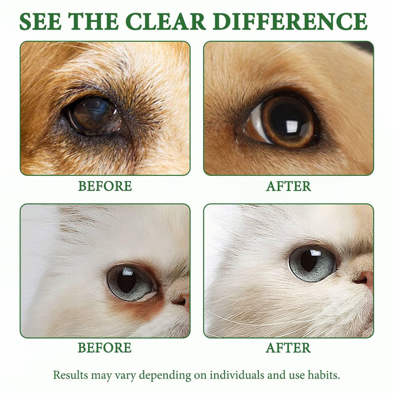Eye Drops for Dogs and Cats, 2 Pcs Cat Dog Eye Drops, Soothes, Protects & Moisturizes, Fully Protects Your Pet's Eyes (120 ml)