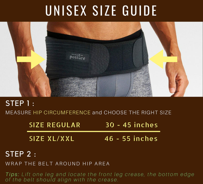 Vriksasana Si Belt for Men and Women That Treat Sciatica, Including Pelvic, Back and Leg Pain Nerve Pain, Stabilize Sacroiliac Joint | Trochanter Brace | Anti-Slip and Pilling-Resistant (REGULAR SIZE) Regular