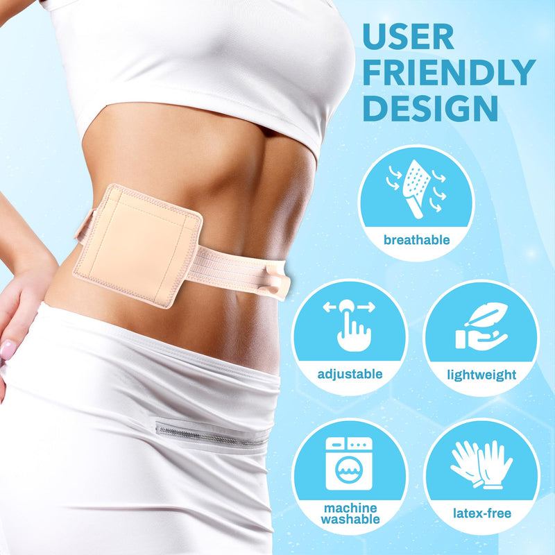 JJ Care Feeding Tube Belt (Small), Breathable PEG Tube Belt, Nylon Fabric Gtube Belt Compatible with PEG Tubes and Gastrostomy Tubes, Adjustable and Washable G Tube Holder - BeesActive Australia