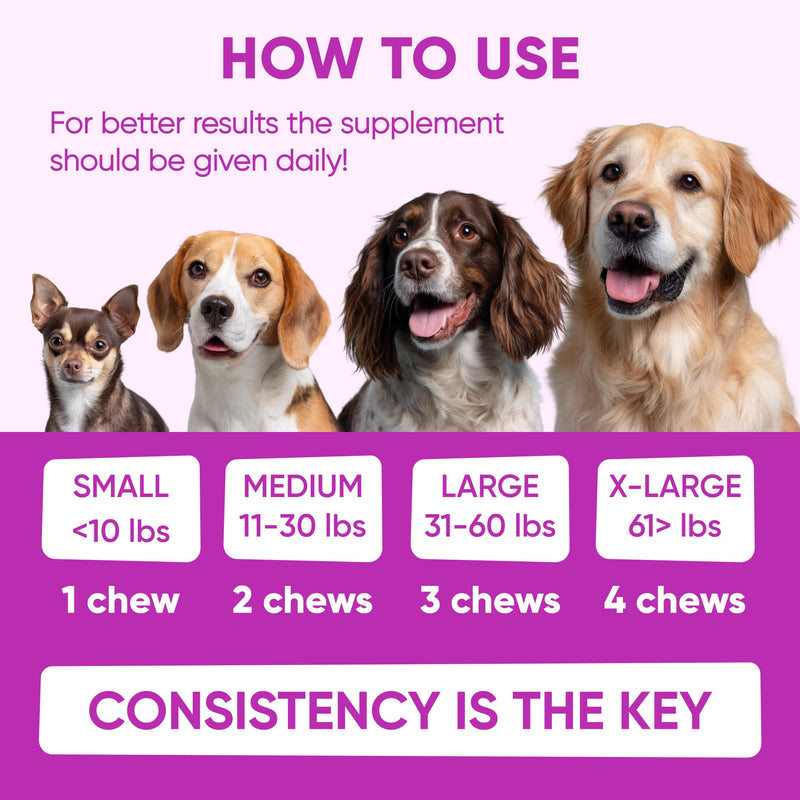 Dog Allergy Relief Chews for Itchy Skin - Seasonal and Food Allergy Chews for Shedding, Licking Paws, Hot Spot, Ears - USA Product - Omega 3 Fish Oil Skin & Coat Supplement - Anti Itch Immune Treats Allergy Support Chews