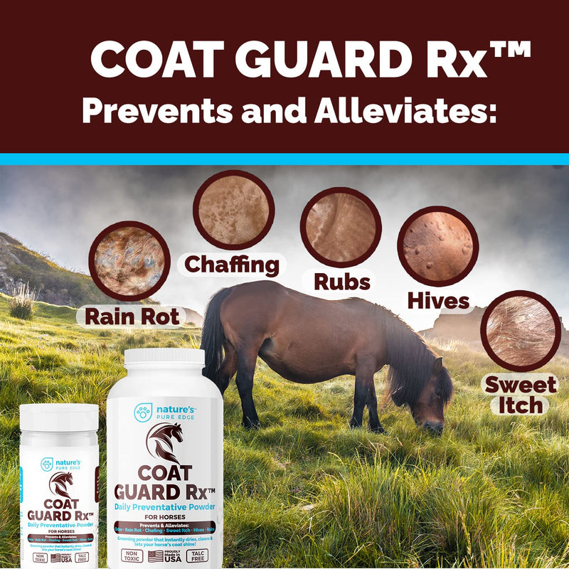 Coat Guard Rx™ Large 16 oz. Daily Preventative Powder for Horses - Coat and Skin treatment & Dry Shampoo for Horses. 16Oz - BeesActive Australia