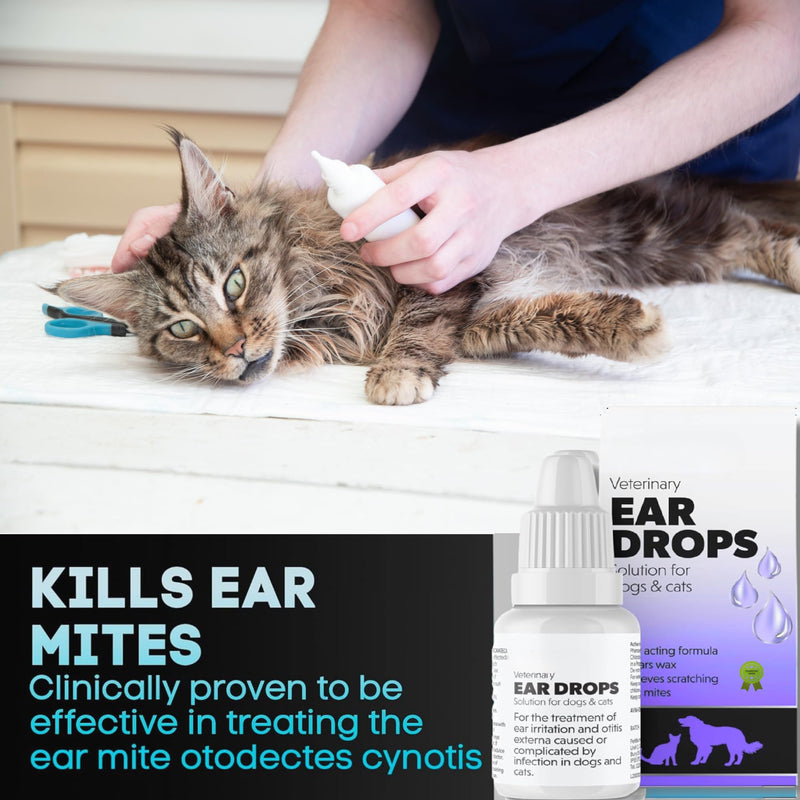 Dog Ear Cleaner | Dog Ear Drops | Ear Drops for Dogs | Ear Mite Treatment for Dogs | Cat & Dog Ear Infection Treatment | Ear Cleaner for Dogs UK | Dog and Cat Itchy Ear Treatment 14ml Sold by UMDA