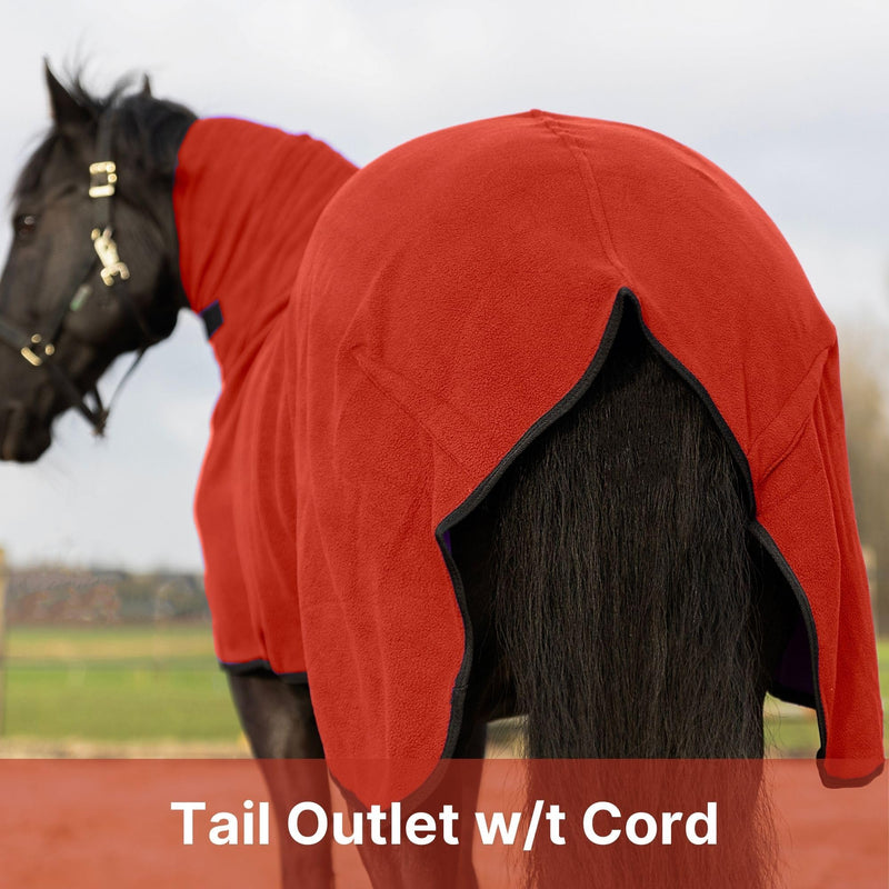 RESISTANCE Long Lasting & Warm Soft Fleece Contour Cooler for Horse (Small (62"-66"), Red) Small (62"-66") - BeesActive Australia