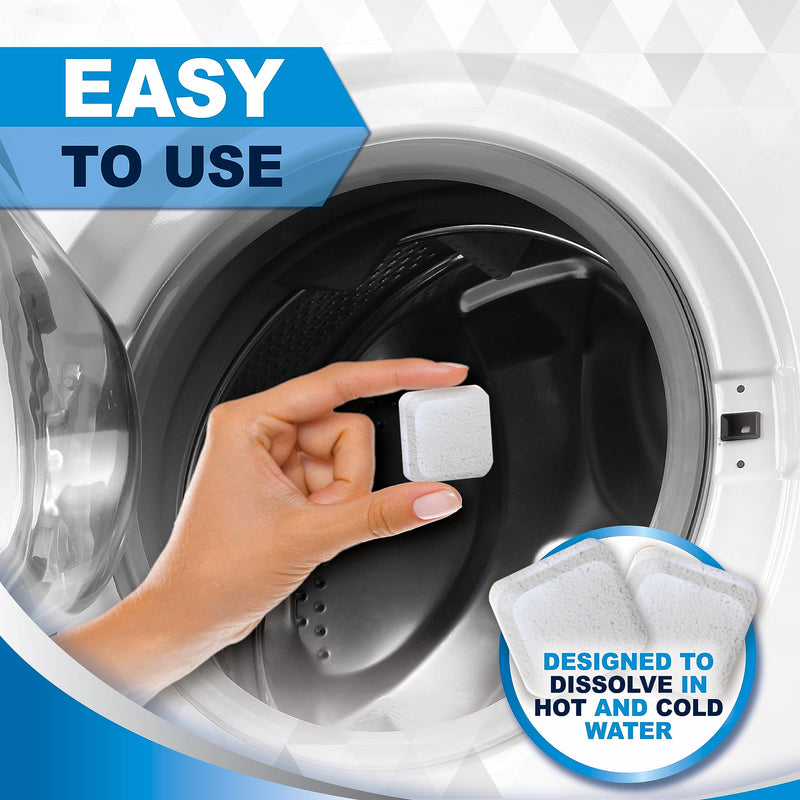Washing Machine Cleaner Tablets 24 Pack - Deep Washer Machine Cleaner Tablets Descaler For HE Front Loader & Top Load Washer - Sustainable & Eco-Friendly Washer Cleaner Tablets - 12 Month Supply - BeesActive Australia