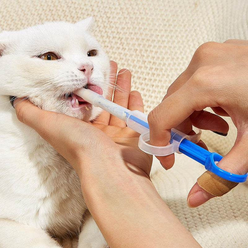 Pack of 2 pill dispensers for cats, cat tablets, pill feeders, cats tablet dispenser, animal medicine shooter dispenser assist, silicone hiding feeders syringe assistant for pet pill