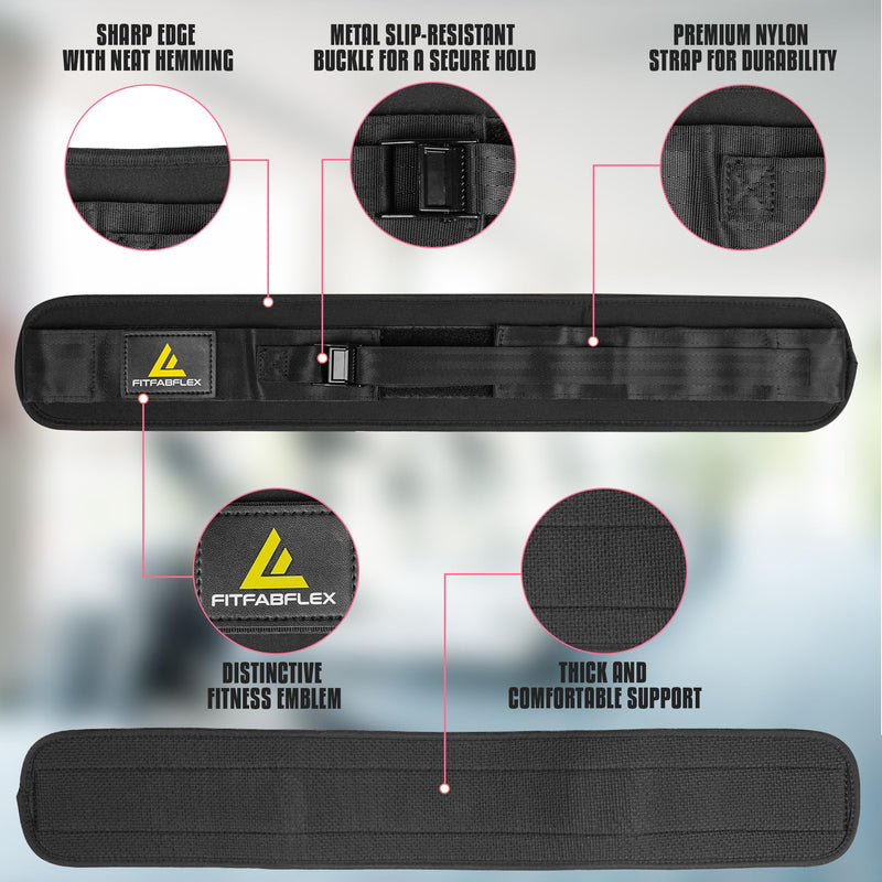 Exercise Hip Thrust Belt for Weights, Glute Workout Equipment, Adjustable Hip Thrust Belt for Dumbbells, Glute Trainer for Home Workouts with Extra Padding, Booty Builder Black