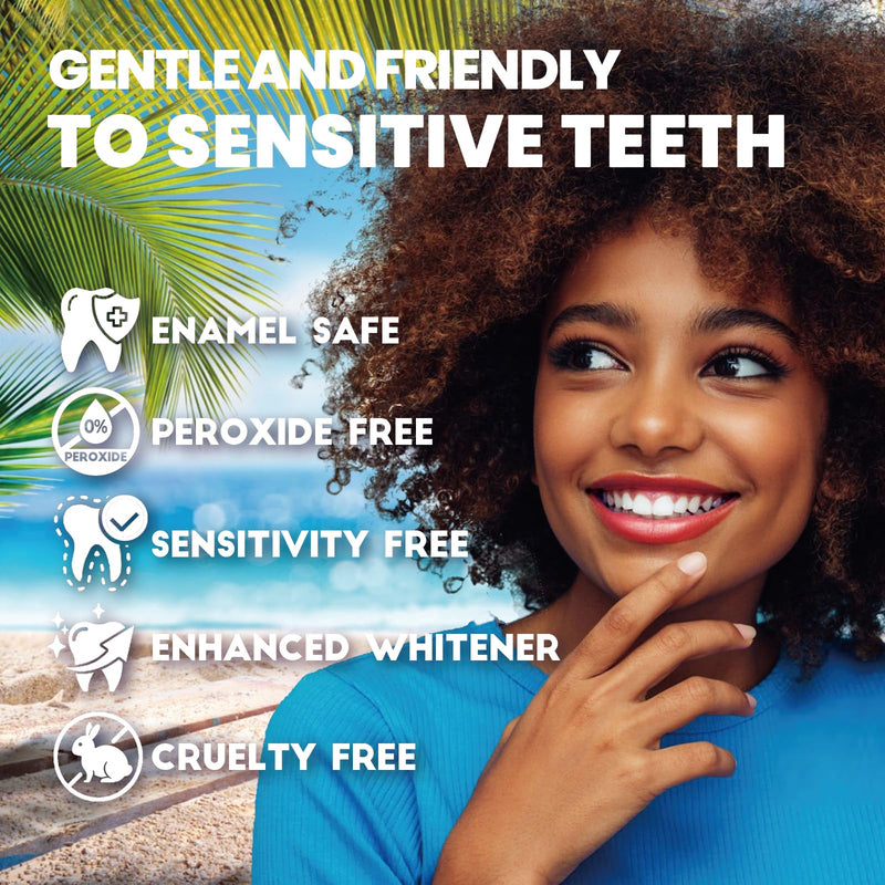 Professional Whitening Strips for Sensitive Teeth:Hydrogen Peroxide-Free Treatments - Effective & Gentle Dental Whitener (42 Count (Pack of 1), Mint) 42 Count (Pack of 1)
