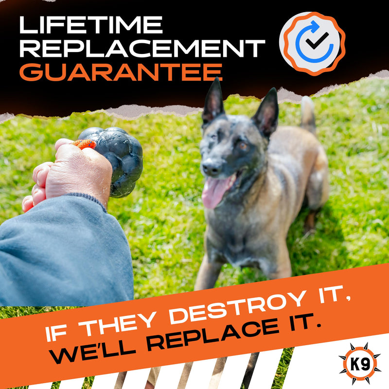 Monster K9 Ultra Durable Rumble Rope Ball - XL Dog Ball - Lifetime Replacement - Medium & Large Breeds - Aggressive Chewers - Chew, Tug, & Fetch Dog Toy - Made in USA - Reward Toy Used by K9's - 4.5" - BeesActive Australia