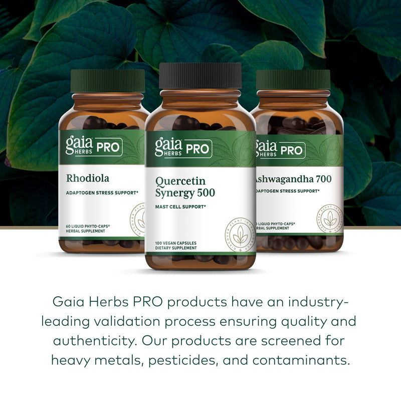 Gaia Herbs PRO Quercetin Synergy 500 - Immune System Support Supplement* - Cell Health with Bromelain & Turmeric - 100 Capsules (100 Servings)