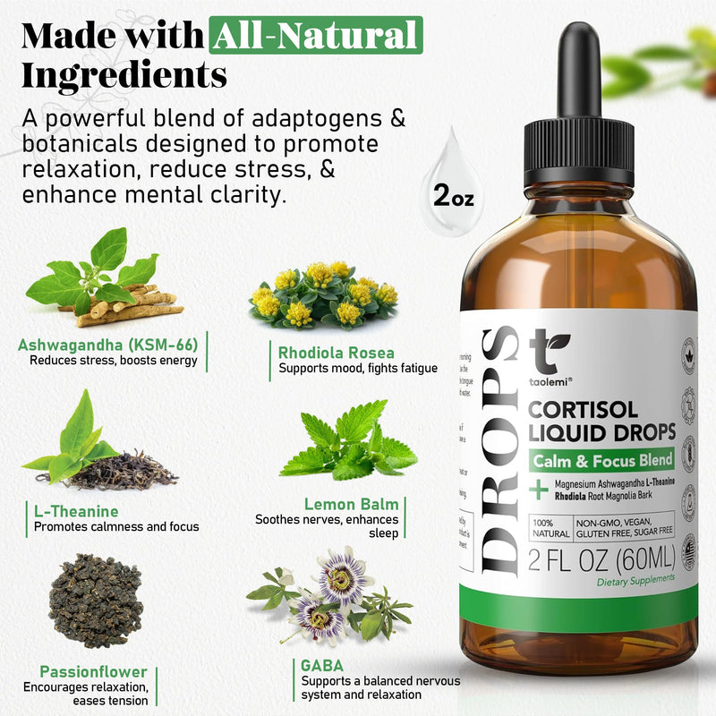 Magnesium & Ashwagandha Drops, Relaxation Support, 2 fl oz