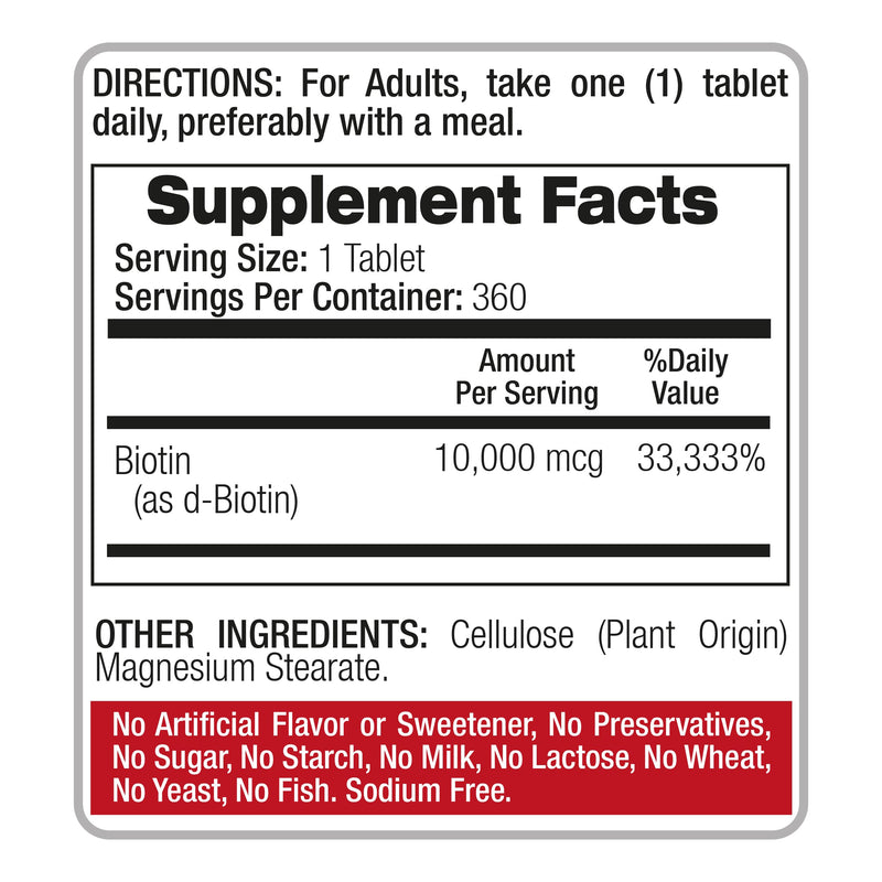 FITO MEDIC'S Lab | biotin |360 tab | biotin Supplement. 360 Count (Pack of 1)