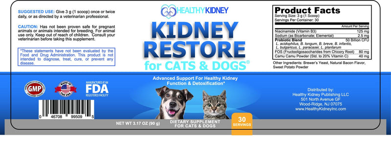 Kidney Restore Cats & Dogs and PhosFix Cats & Dogs 2 Pack Bundle Kidney Cleanse & Support Normal Kidney Function & Phosphorus Binding for Pets - BeesActive Australia